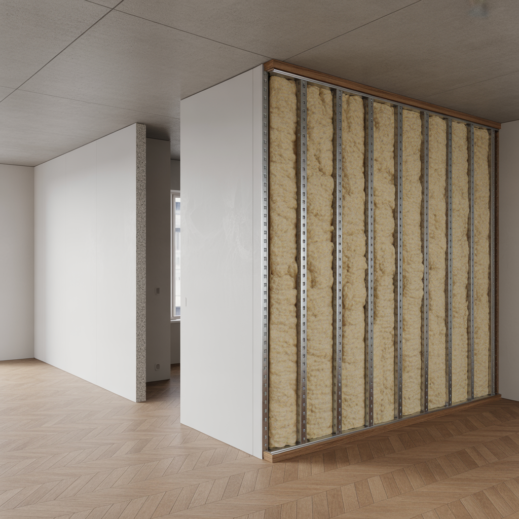 innervagg i gips regeldimensioner isolering och ljudklass