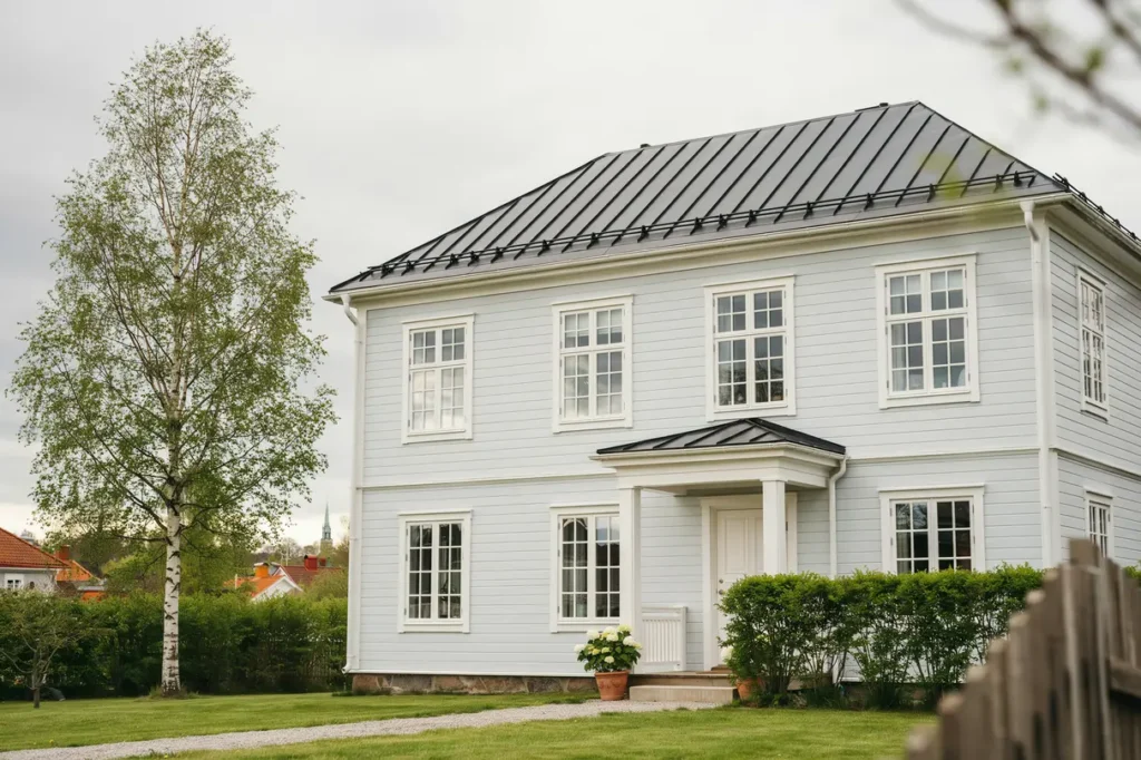 fasadrenovering och f nsterbyte p villa i trosa kvarn